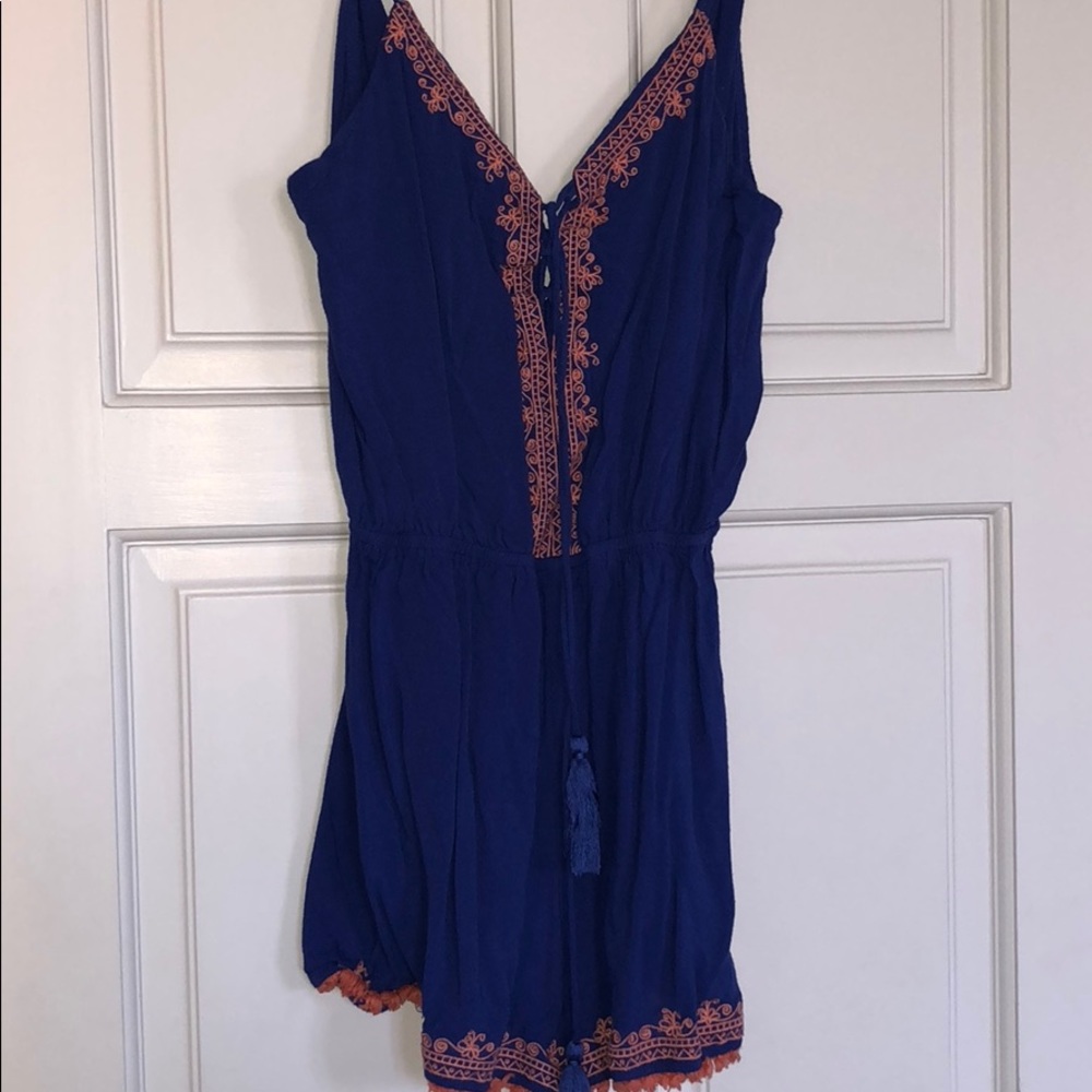 Orange and Blue Romper